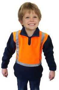 Kids Clothing And Accessories: Caution Children's Hi-Vis Polar Fleece 1/2 Zip Tunic