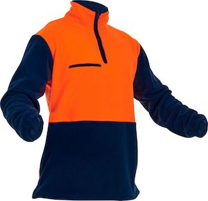 Fleecewear: Caution Hi-Vis D/O Polar Fleece 1/2 Zip Tunic