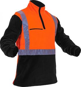 Caution Hi-Vis Day/Night Polar Fleece 1/2 Zip Tunic
