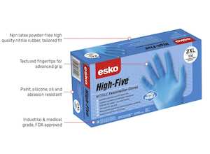 Gloves: Esko Nitrile Disposable Gloves Blue Box