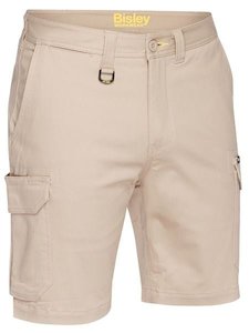 Trousers: Bisley Stretch Cotton Drill Cargo Shorts
