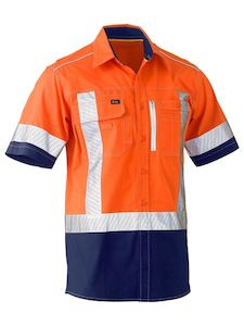 Shirts: Bisley Flex & Move Two Tone Hi-Vis S/S Shirt