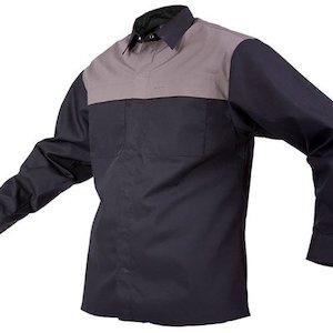 Shirts: Bison Workzone Contrast Long-Sleeve Shirt