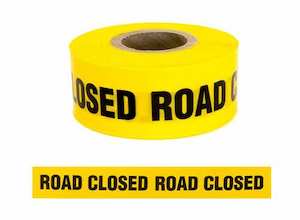 Site Safety: Esko Road Closed Tape - 75mm x 250m