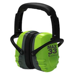 Hearing Protection: Esko Max33 Green/Grey Folding Earmuffs