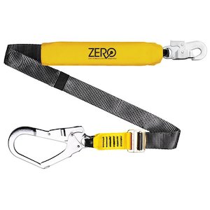 ZERO TRADEMATE SINGLE ADJUSTABLE WEBBING LANYARD W/ SNAPHOOKS & SCAFF HOOK 2M