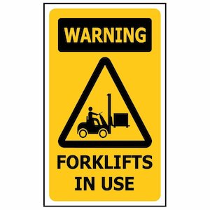 Signs: Safety Genius WARNING Forklifts Operating In This Area