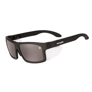 Safety Glasses - Cross Fit Frozen Blk Frame AF/AS Smoke Lens/Inc Spare X-Fit Temples
