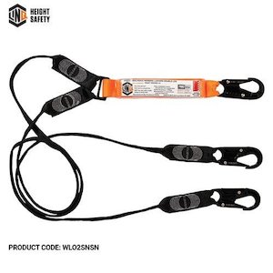 Height Safety: LINQ - Elite Double Leg Shock Absorbing Webbing Lanyard With Hardware Sn X3