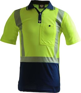 Frontpage: Caution D/N Segmented Tape Microfibre Polo S/S