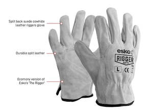 Esko The Rigger Split Suede Gloves -Large