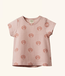 Size 1y: Josie Tee SCALLOP SHELL ROSE DUST PRINT