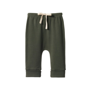 Naturebaby: Cotton Drawstring Pants Thyme