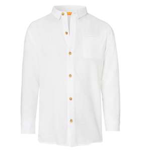 Size 5 6: BOYS WHITE LONG SLEEVE COTTON SHIRT