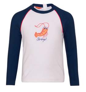 Sunuva 1: BABY BOYS WHITE SHRIMPY LONG SLEEVE RAGLAN RASH VEST