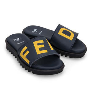 Shoe 1: LOGO PRINT RUBBER SLIDES