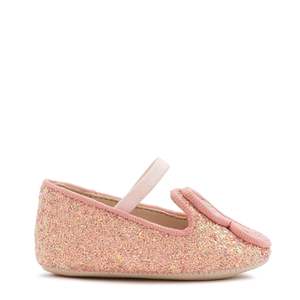 Size 18 19: Butterfly Ballerina Pink Glitter & Pearl