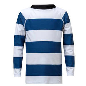Compass: Denim/White Rugby Stripe LS Rash Top