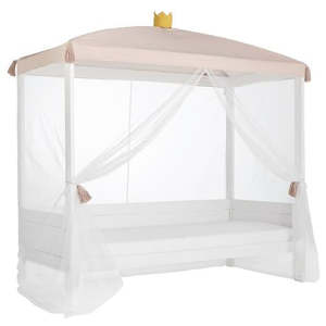 FOUR-POSTER BED/STANDARD SLATS WHITE
