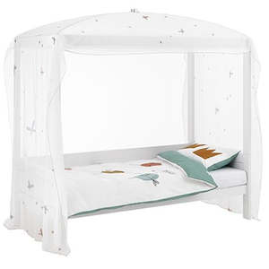 FAIRY DUST FOUR-POSTER BED/STANDARD SLATS WHITE