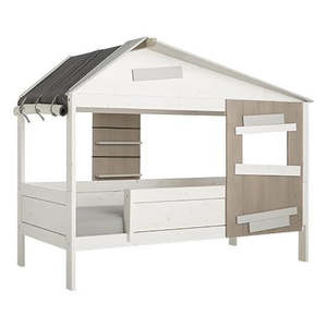 Bedroom: THE HIDEOUT HUT BED WHITE / STANDARD SLATS