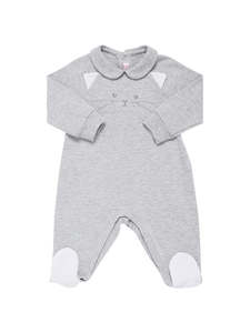 Il Gufo: EMBROIDERED COTTON JERSEY ROMPER