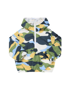Il Gufo: BLUE CAMO PRINT HOODIE