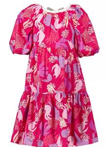 Il Gufo: DRESS S/S CARMINE RED