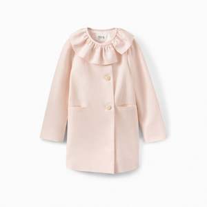 Ss21: GIRLS' GINGHAM COAT PALE PINK GINGHAM