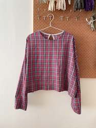 Hats: PRELOVED, Boxy Top, M-L, Checks