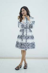 Romantic Floral Scalloped Lace Cutout Midi Dress