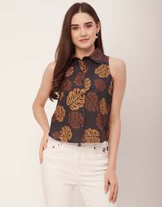 Sleeveless Cotton Shirt