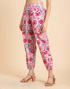 Moomaya: Printed Boho Pajama Pants, Cotton