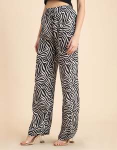 Moomaya: Wide Leg Printed Palazzo Pants