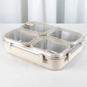 Products: 전자레인지에 사용가능한 쿠비녹스 스텐 도시락 4구 - kmall09.co.nz