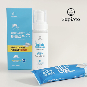 헹굼 없이 산뜻하게 수피아토 버블 워터리스 샴푸 200ml 기획�&hellip;
