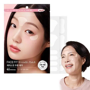 얼굴 주름 개선 기능성패치 페이스핏 대용량 주름패치, 62개�&hellip;