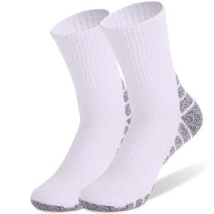 2Pack Outdoor Sports Therma Thickened Towel Bottom Sock EU39-42 White