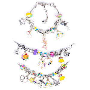 Kids Baby: 63 Pcs DIY Charm Bracelet Making Kit-Multicolor