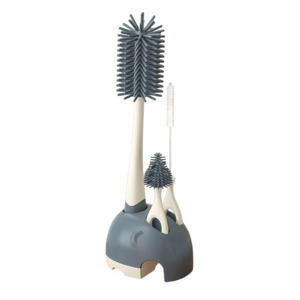 Feeding Bottle 3 in 1 Silicone Cleaning Brush Set-Blue