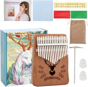 Books Music Movies: 17-Key Kalimba Portable Thumb Piano