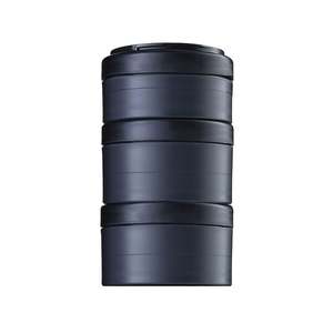 Twist and Lock Protein Pill Supplements Storage Jars-Black