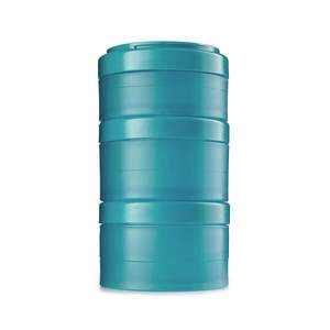 Twist and Lock Protein Pill Supplements Storage Jars-Blue