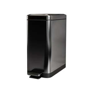 Kitchen Storage: 18L Slim Kitchen Trash Can -Black