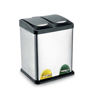 30L Dual Compartment Trash Can