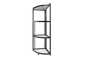 Kitchen Trolley: Foldable 4 Tier Steel Triangular Corner Shelving Unit