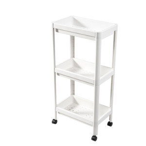 Kitchen Trolley: 3 Tier Wide Slide-Out Trolley Rack Shelf Organizer