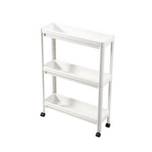 Kitchen Trolley: 3 Tier Narrow Slide-Out Trolley Rack Shelf Organizer