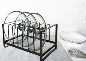 Dish Racks: 7 Pot Lid Holder Organizer Chopping Board Rack