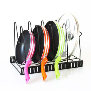 Dish Racks: Adjustable Pan and Pot Lid Holder Rack